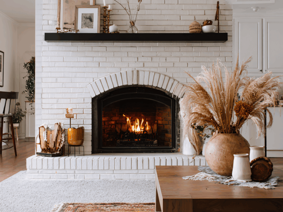 Brick Fireplace